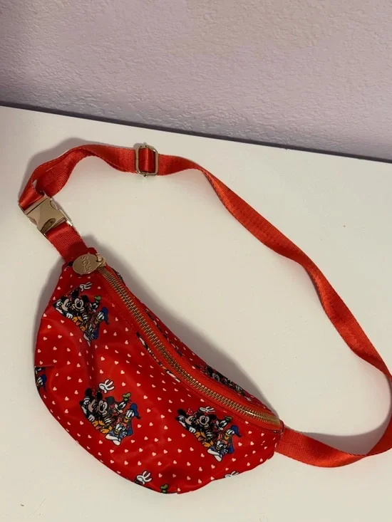 Stoney Clover Lane Red Patterned Crossbody Waist Bag - Picture 1 of 6